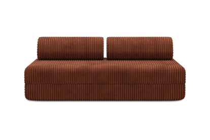 Canapé 3 places convertible et modulable, mousse écologique et assise ferme  - Velours côtelé XL Vert