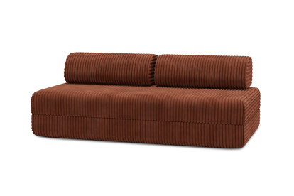 Canapé 3 places convertible et modulable, mousse écologique et assise ferme  - Velours côtelé XL Vert