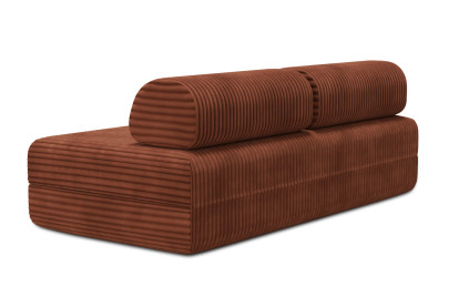 Canapé 3 places convertible et modulable, mousse écologique et assise ferme  - Velours côtelé XL Vert