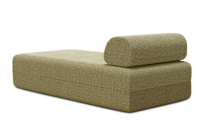Méridienne non convertible et modulable - Tissu tweed Vert