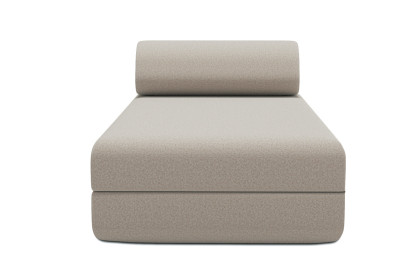 Méridienne convertible et modulable, mousse écologique et assise ferme  - Tissu lisse Beige