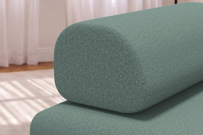 Méridienne non convertible et modulable - Tissu lisse Vert