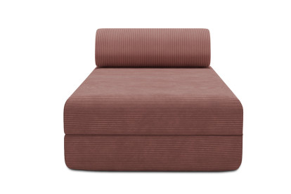 Méridienne convertible et modulable, mousse écologique et assise ferme  - Velours côtelé Rose
