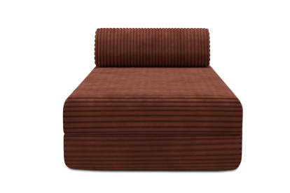 Méridienne convertible et modulable, mousse écologique et assise ferme  - Velours côtelé XL Terracotta