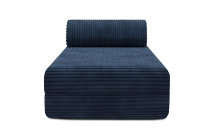 Méridienne convertible et modulable, mousse écologique et assise ferme  - Velours côtelé XL Bleu