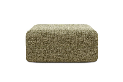 Pouf convertible et modulable, mousse écologique et assise ferme  - Tissu tweed Vert