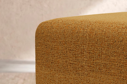 Pouf non convertible et modulable - Tissu tweed Jaune