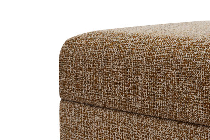 Pouf convertible et modulable, mousse écologique et assise ferme  - Tissu tweed Marron