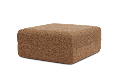 Pouf non convertible et modulable - Tissu tweed Marron