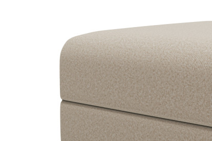 Pouf convertible et modulable, mousse écologique et assise ferme  - Tissu lisse Beige