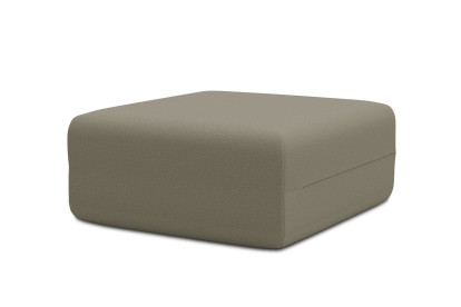 Pouf non convertible et modulable - Tissu lisse Taupe