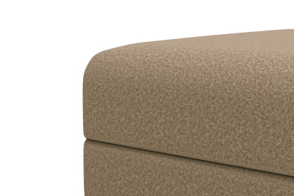 Pouf convertible et modulable, mousse écologique et assise ferme  - Tissu lisse Marron