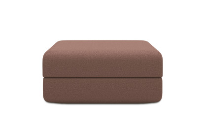 Pouf convertible et modulable, mousse écologique et assise ferme  - Tissu lisse Terracotta