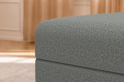 Pouf convertible et modulable, mousse écologique et assise ferme  - Tissu lisse Gris