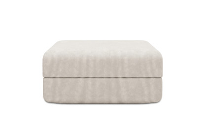 Pouf convertible et modulable, mousse écologique et assise ferme  - Velours côtelé Blanc