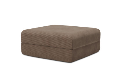 Pouf convertible et modulable, mousse écologique et assise ferme  - Velours côtelé Taupe