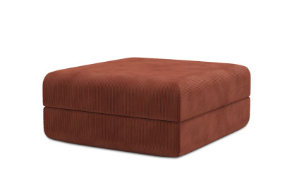 Pouf convertible et modulable, mousse écologique et assise ferme  - Velours côtelé Terracotta