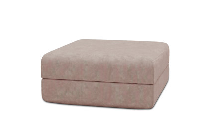Pouf convertible et modulable, mousse écologique et assise ferme  - Velours côtelé Rose pâle