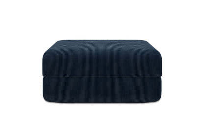 Pouf convertible et modulable, mousse écologique et assise ferme  - Velours côtelé Bleu