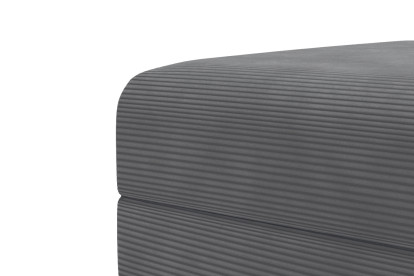 Pouf convertible et modulable, mousse écologique et assise ferme  - Velours côtelé Gris