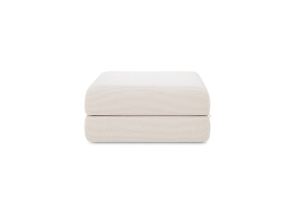 Pouf convertible et modulable, mousse écologique et assise ferme  - Tissu extérieur Beige clair