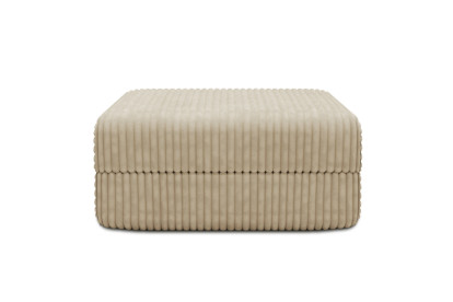 Pouf convertible et modulable, mousse écologique et assise ferme  - Velours côtelé XL Beige