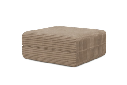 Pouf convertible et modulable, mousse écologique et assise ferme  - Velours côtelé XL Marron