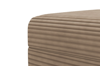 Pouf convertible et modulable, mousse écologique et assise ferme  - Velours côtelé XL Marron