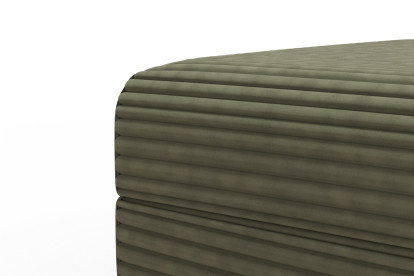 Pouf convertible et modulable, mousse écologique et assise ferme  - Velours côtelé XL Vert