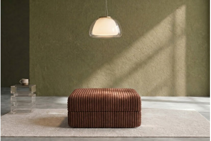 Pouf convertible et modulable, mousse écologique et assise ferme  - Velours côtelé XL Terracotta