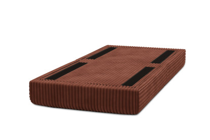 Pouf convertible et modulable, mousse écologique et assise ferme  - Velours côtelé XL Terracotta