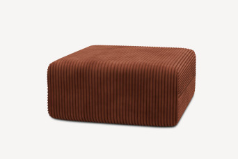 Pouf non convertible et modulable - Velours côtelé XL Terracotta