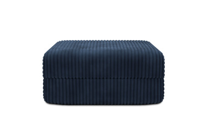 Pouf convertible et modulable, mousse écologique et assise ferme  - Velours côtelé XL Bleu