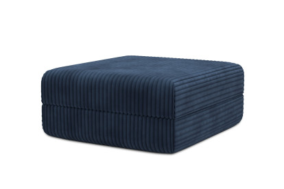 Pouf convertible et modulable, mousse écologique et assise ferme  - Velours côtelé XL Bleu