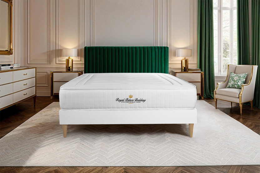 Ensemble Matelas Sommier 120x200 cm - Sommier Blanc (en kit) - Lancaster