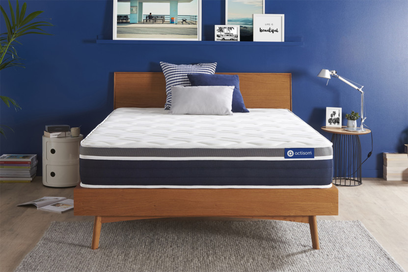 Matelas 130x200 cm Ressorts ensachés et Mémoire de forme - Actiflex Confort