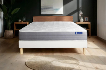 Ensemble Matelas Sommier 160x195 cm - Sommier Blanc (en kit) - Actiflex Dream