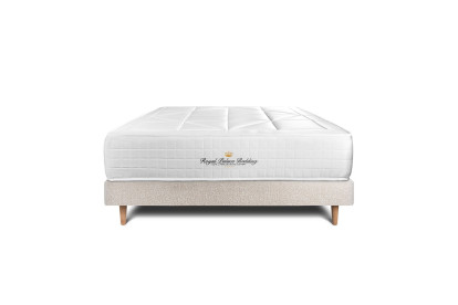 Ensemble Matelas Sommier 140x190 cm - Sommier Beige Clair (déjà monté) - Windsor