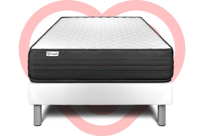 Ensemble Matelas Sommier 120x200 cm - Sommier Blanc (en kit) - Vitalpower