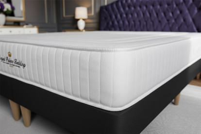 Ensemble Matelas Sommier 130x190 cm - Sommier Noir (en kit) - Nottingham