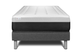 Ensemble Matelas Sommier 120x200 cm - Sommier Gris (en kit) - Vital Form