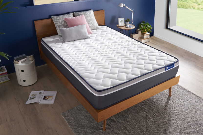Matelas 100x190 cm Ressorts ensachés et Mémoire de forme - Actiflex Plus
