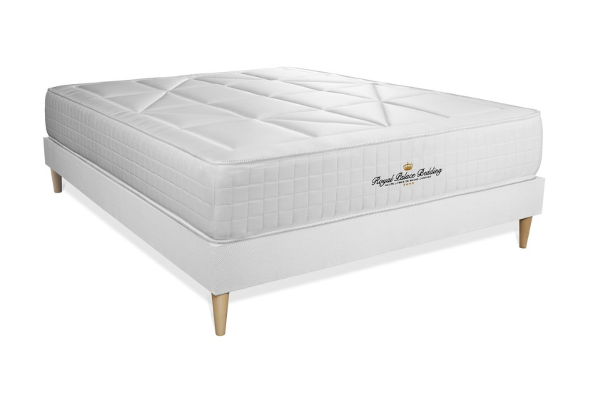 Ensemble Matelas Sommier 150x195 cm - Sommier Blanc (en kit) - Windsor