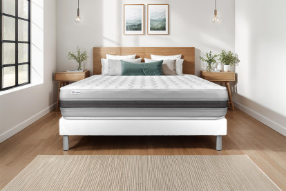 Matelas 100x210 cm Ressorts ensachés et Mémoire de forme - Vitalspring Recover