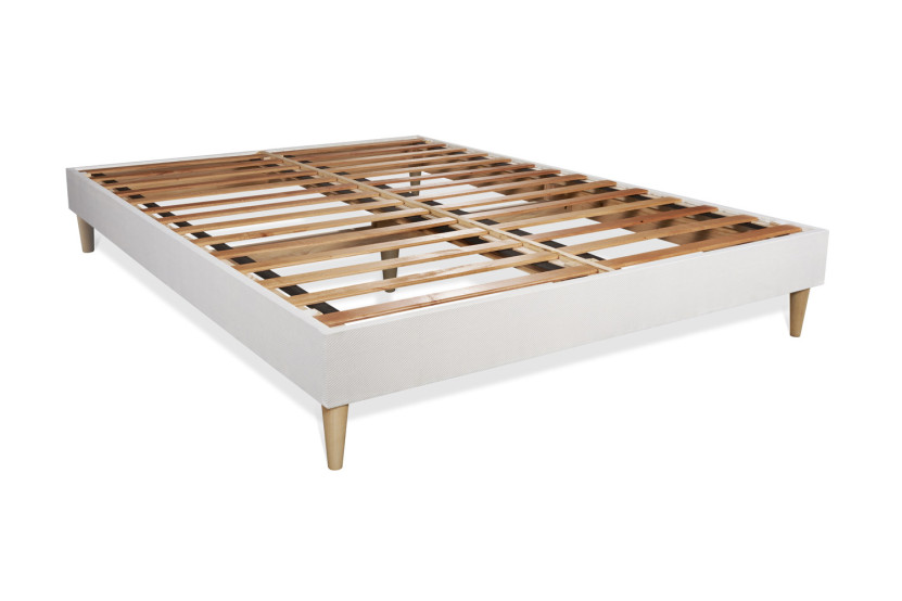 Ensemble Matelas Sommier 120x200 cm - Sommier Blanc (en kit) - Lancaster