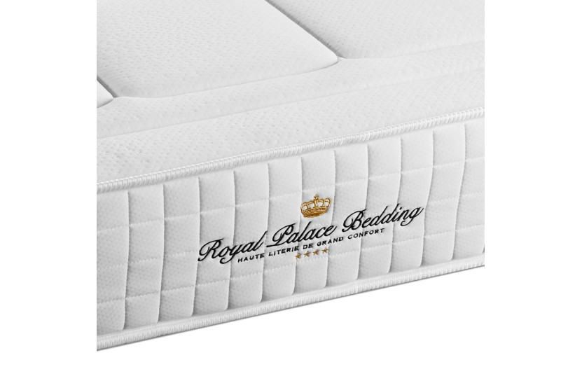 Ensemble Matelas Sommier 135x190 cm - Sommier Noir (en kit) - Balmoral