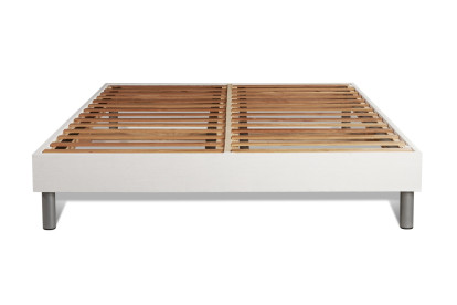 Pack lit complet 200x200 cm - Matelas + Sommier Blanc (en kit) + 2 oreillers + Couette - BodyFlex