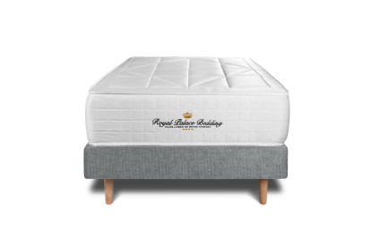 Ensemble Matelas Sommier 90x200 cm - Sommier Gris (déjà monté) - Windsor