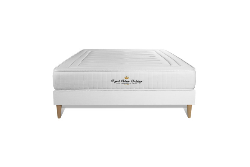 Ensemble Matelas Sommier 120x200 cm - Sommier Blanc (en kit) - Lancaster