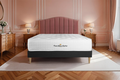 Ensemble Matelas Sommier 120x195 cm - Sommier Noir (en kit) - Buckingham